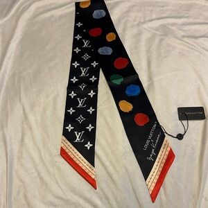 Hair Scarf/Bag scarf, Silk Multicolor.